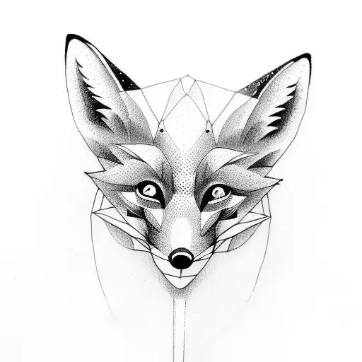 two - headed fox tattoo design idea