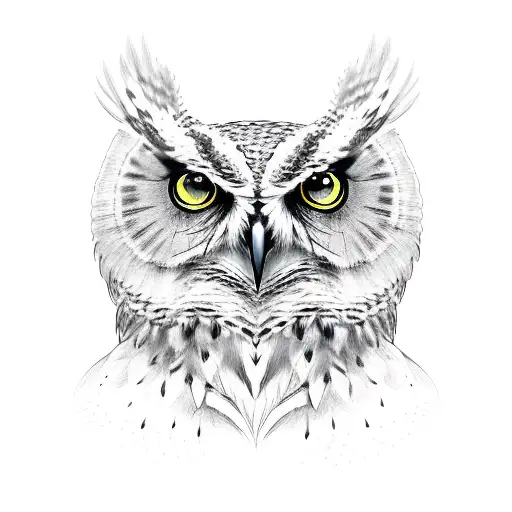 owl chest tattoo designs drawings