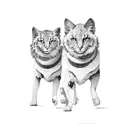 gemini moon tattoo design idea