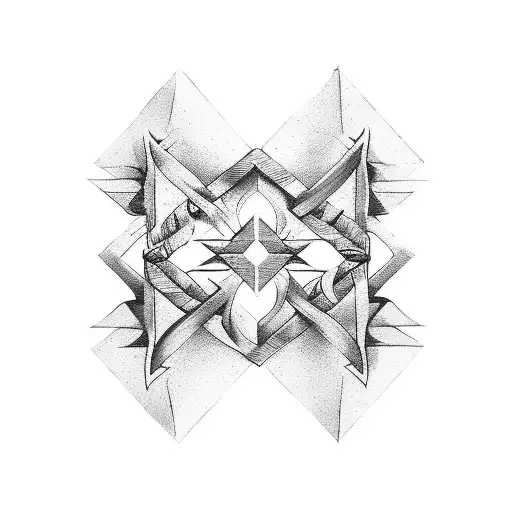 three crossed arrows tattoo design idea