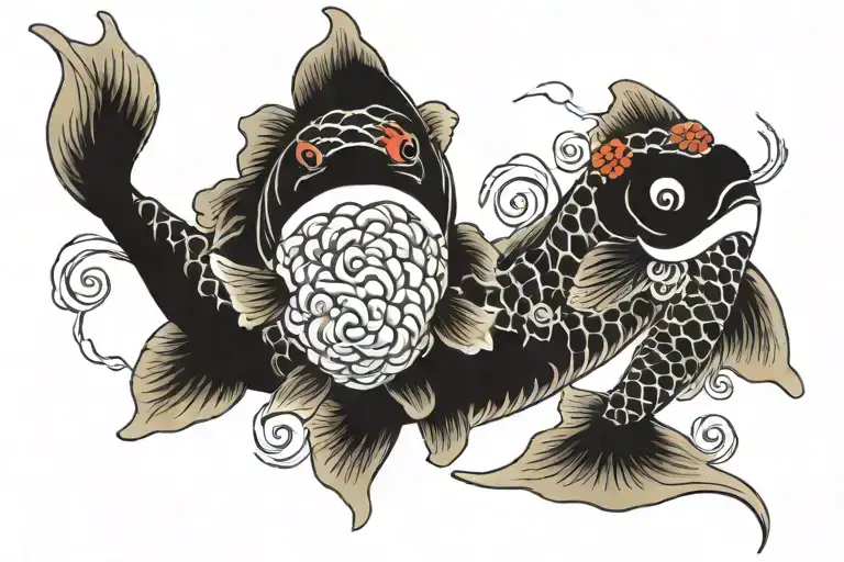 koi fish couple matching tattoo tattoo design idea