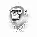 Monkey tattoo design idea
