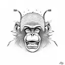 Monkey tattoo design idea
