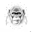 Monkey tattoo design idea