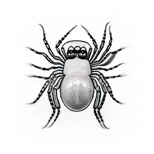 detailed spider tattoo design idea