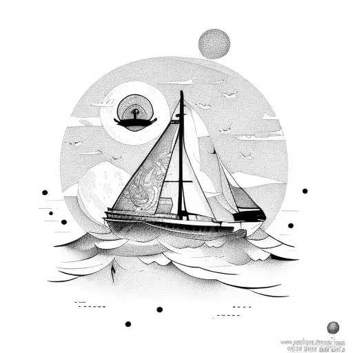 Sailing Boat, Ocean, Environmental, Trees, Time, Owl tattoo design idea