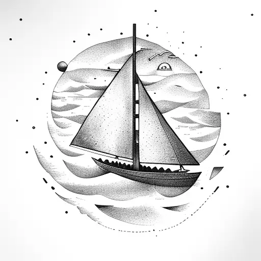 Sailing Boat, Ocean, Environmental, Trees, Time, Owl tattoo design idea
