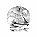 Sailing Boat, Ocean, Environmental, Trees, Time, Owl tattoo design idea