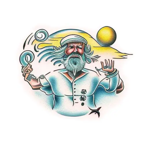 the old man and the sea story tattoo design idea