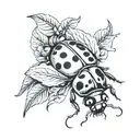 Ladybug tattoo design idea