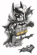 Lego batman tattoo design idea
