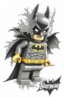 Lego batman tattoo design idea