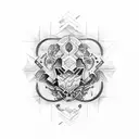 Word Serendipity around cerezos tattoo design idea