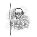 A argentina themed tatoo with my grandma's name "Alida" in it in cursive tattoo design idea
