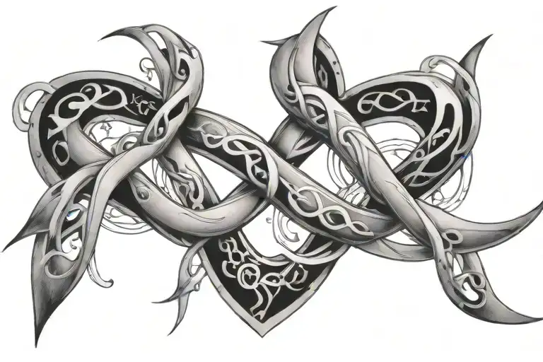 Genesis 2:23 with Jaclyn infinity symbol intertwined tattoo design idea