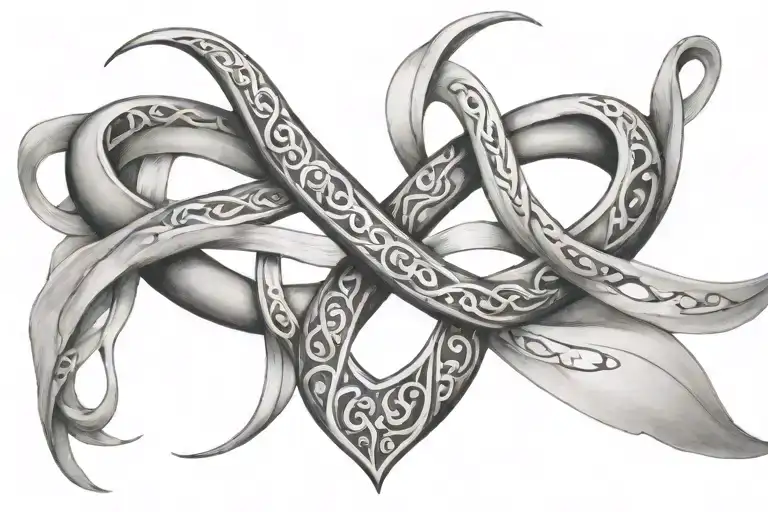Genesis 2:23 with Jaclyn infinity symbol intertwined tattoo design idea