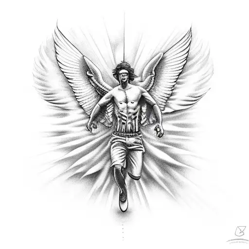 Icarus Falling tattoo design idea