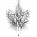 Icarus Falling tattoo design idea