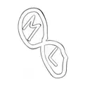 Infinity Symbol with the letter M on the left side, The letter L on the rightside. the letters should be cursive tattoo design idea