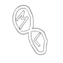 Infinity Symbol with the letter M on the left side, The letter L on the rightside. the letters should be cursive tattoo design idea