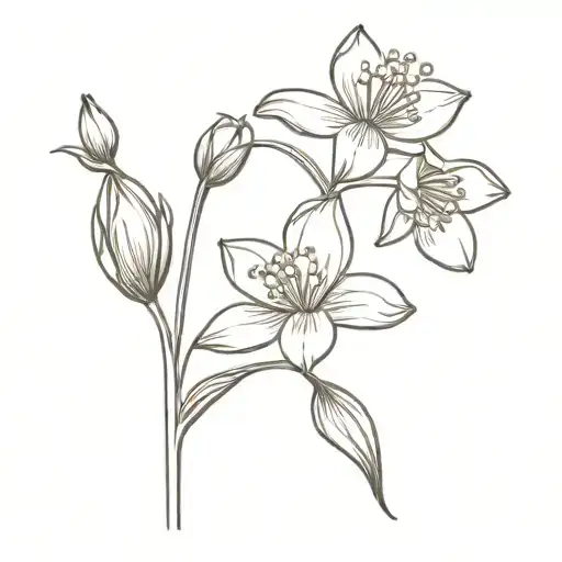 lily of the valley cosmos snow drop water lily tattoo design idea