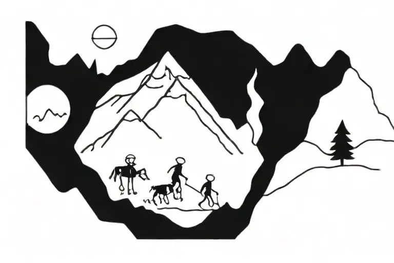 Colorado mountains tattoo design idea
