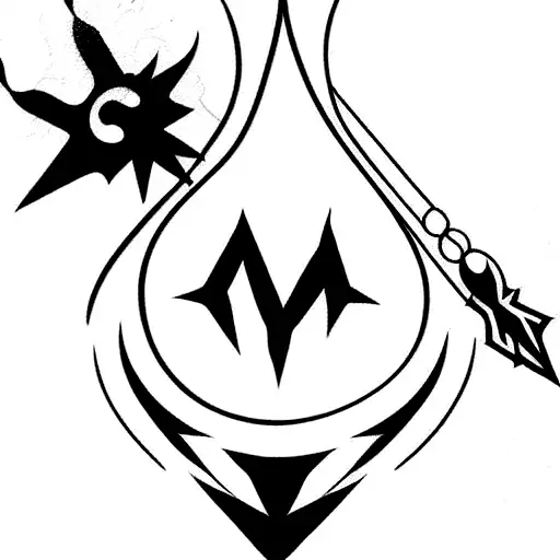 kingdom hearts videogame tattoo design idea