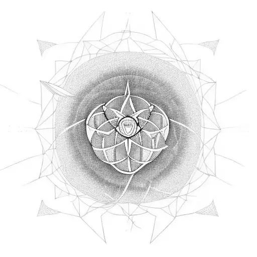 atom tattoo design idea