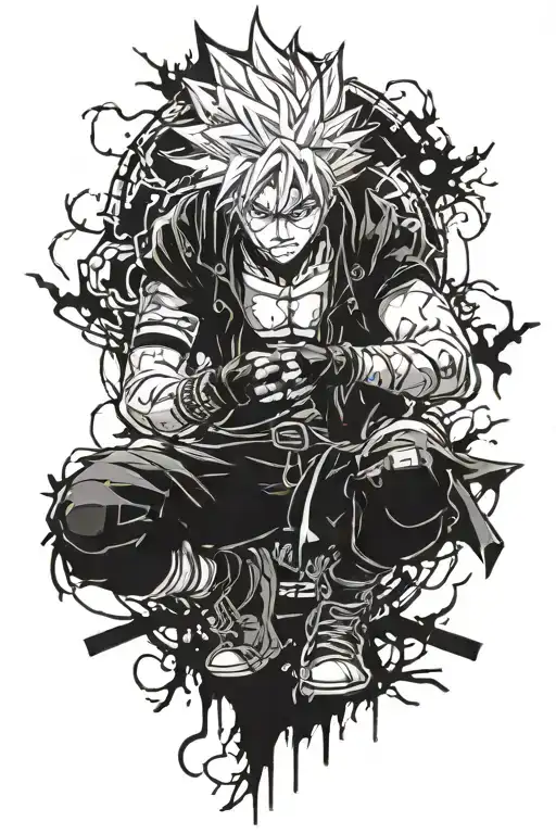 Bakugo Katsuki Cover up tattoo design idea