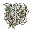 battling addiction recovery symbol tattoo design idea