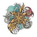 battling addiction recovery symbol tattoo design idea