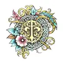 battling addiction recovery symbol tattoo design idea