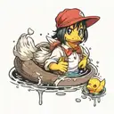 rubber duck tattoo design idea