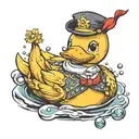 rubber duck tattoo design idea