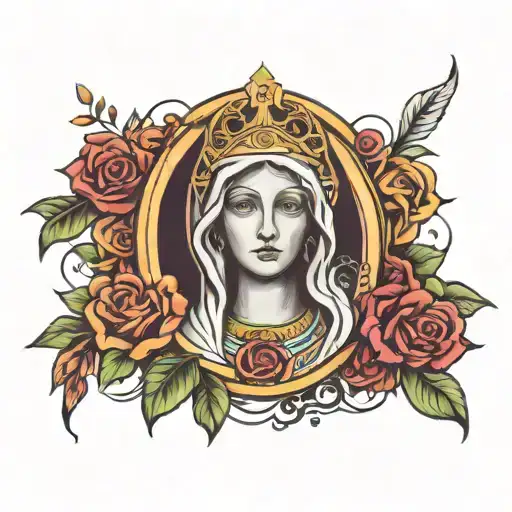 Virgin Mary  tattoo design idea