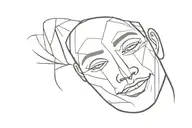 plaster face smiling tattoo design idea