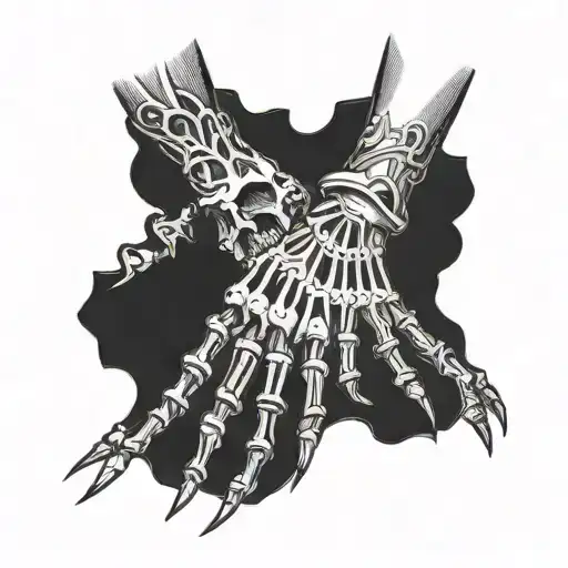 skeleton hand choking neck tattoo tattoo design idea