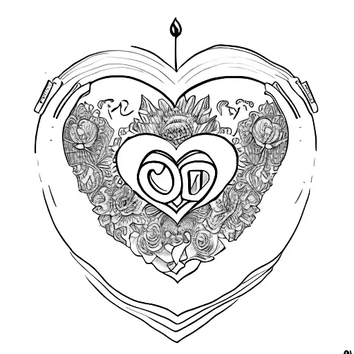 the phrase "carpe diem" with a heart in the right corner above the phrase tattoo design idea