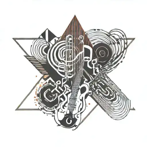 music memorial dad tattoo design idea