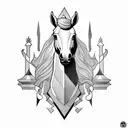  horse chess piece  tattoo design idea