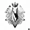  horse chess piece  tattoo design idea