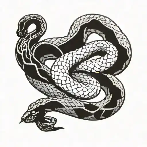 A snake eat it own tail, as a loop made tattoo design idea