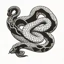 A snake eat it own tail, as a loop made tattoo design idea