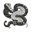 A snake eat it own tail, as a loop made tattoo design idea