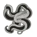 A snake eat it own tail, as a loop made tattoo design idea