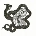 A snake eat it own tail, as a loop made tattoo design idea