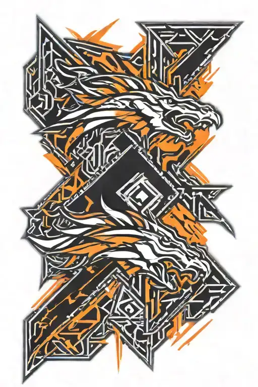 excision EDM Denver broncos tattoo design idea