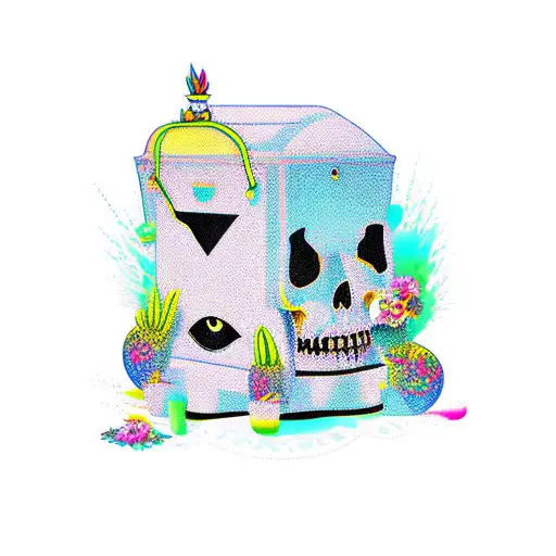 coffin  tattoo design idea