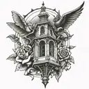 bell tower  tattoo design idea