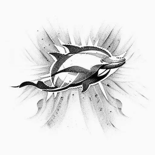 miami dolphins football  tattoo design idea